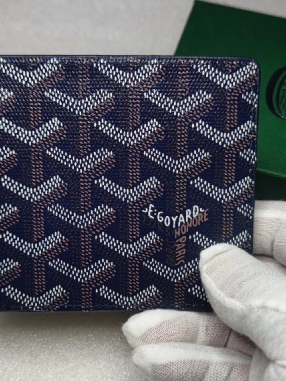 Goyard Men's Card Holder in Navy Brown